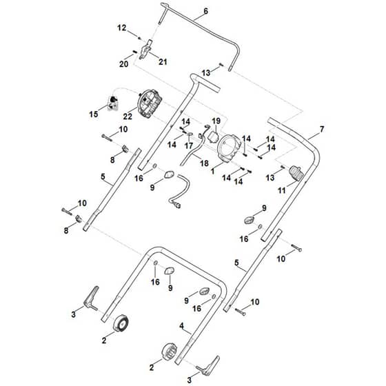 Stihl RLA240.0 - Handle - Parts Diagram