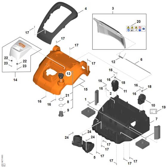 Stihl RLA240.0 - Housing - Parts Diagram