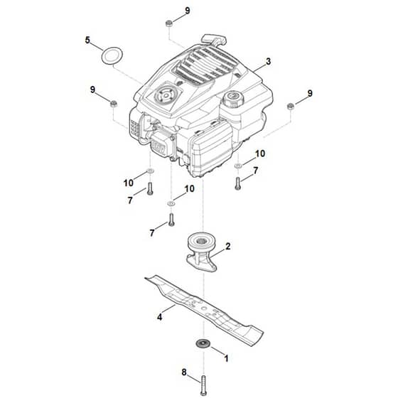 Stihl RM248.2 - Engine, Blade - Parts Diagram