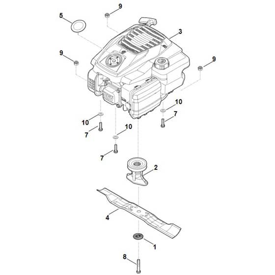 Stihl RM248.2 T - Engine, Blade - Parts Diagram