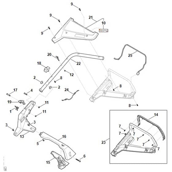 Stihl RM248.3 - Handle - Parts Diagram