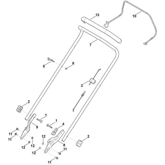 Stihl RM253.2 - Handle - Parts Diagram