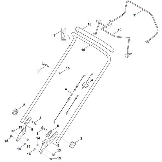 Stihl RM253.2 T - Handle - Parts Diagram