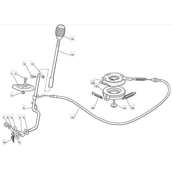 RM25 - 2009 - 2T0114433/09 - Mountfield Ride On Mower Clutch Diagram