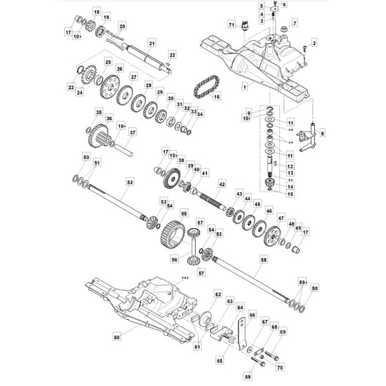 RM28 - 2009 - 2T1134433/09 - Mountfield Ride On Mower Transmission Diagram
