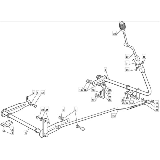 RM28 - 2009 - 2T1134433/09G - Mountfield Ride On Mower Deck Lifting Diagram