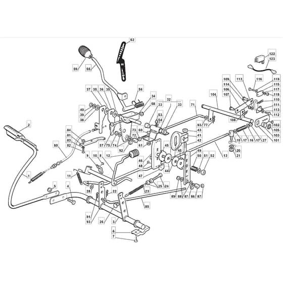 RM28 H - 2009 - 2T1532433/BM9 - Mountfield Ride On Mower Controls Diagram