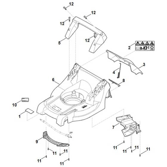 Stihl RM443.0 - Housing - Parts Diagram