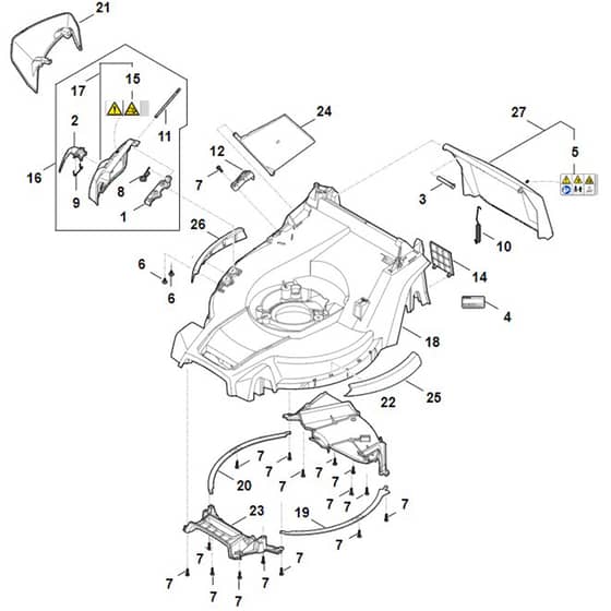 Stihl RM443.3 V - Housing - Parts Diagram