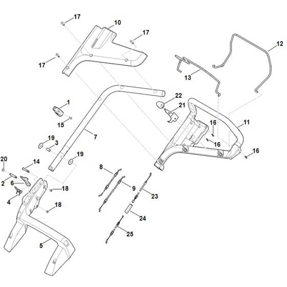 Stihl RM448.0 VC - Handle - Parts Diagram
