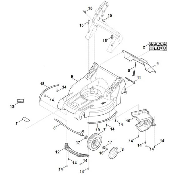 Stihl RM448.0 VC - Housing, Front Axle - Parts Diagram