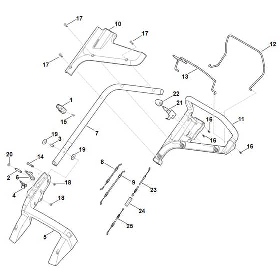 Stihl RM448.1 VC - Handle - Parts Diagram