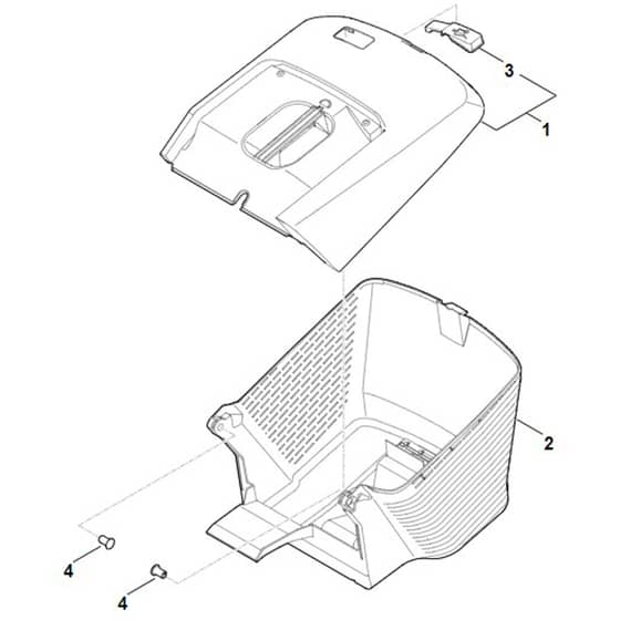 Stihl RM453.3 T - Grass Catcher Bag - Parts Diagram