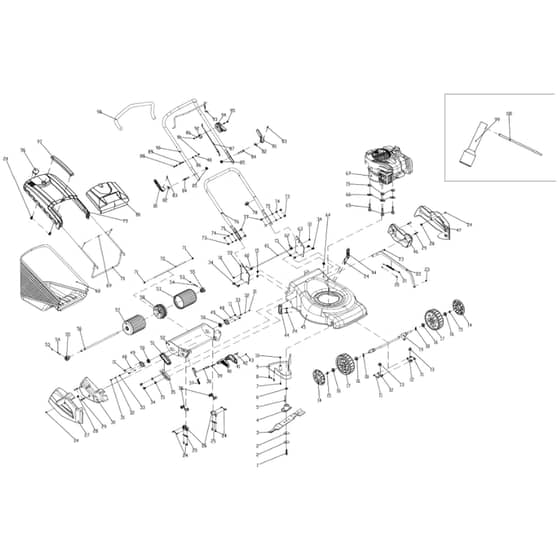 Cobra RM46B - 18" Roller Push Revised June 2020 Main Diagram