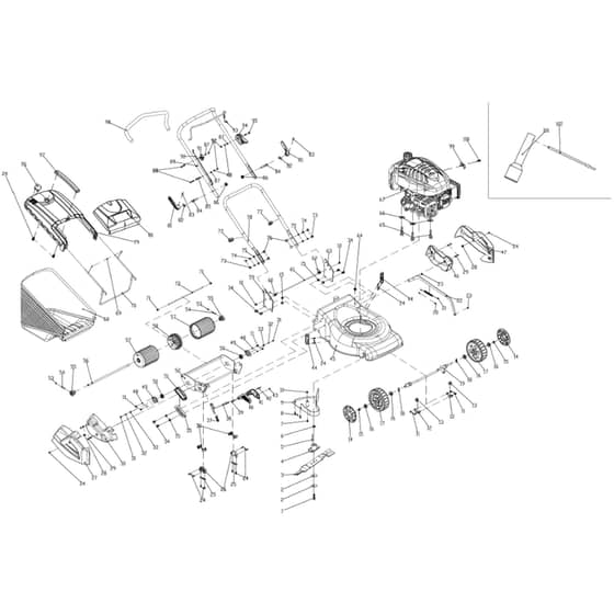 Cobra RM46C - 18" Roller Push Revised June 2020 Main Diagram