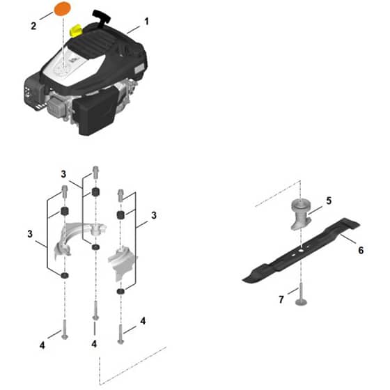 Stihl RM4.1 RT - Engine, Blade - Parts Diagram