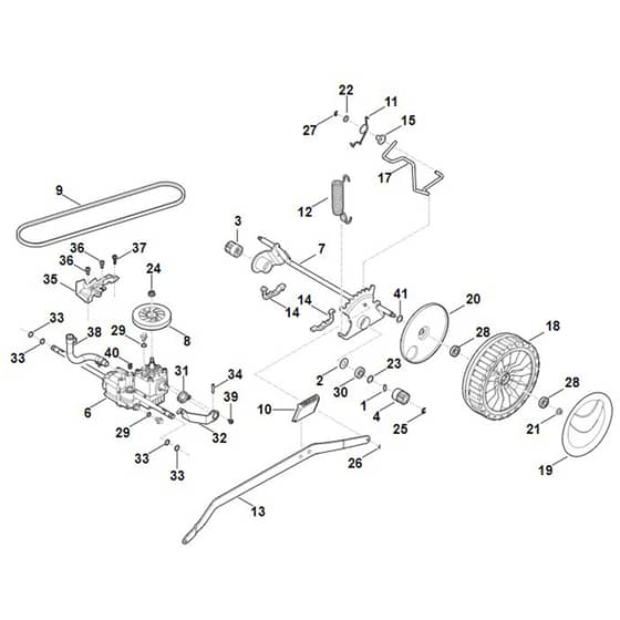 Stihl RM655.0 YS - Shaft, Gear Box - Parts Diagram