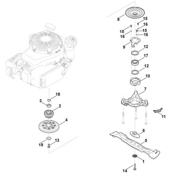 Stihl RM655.1 VS - Blade, Blade Clutch - Parts Diagram