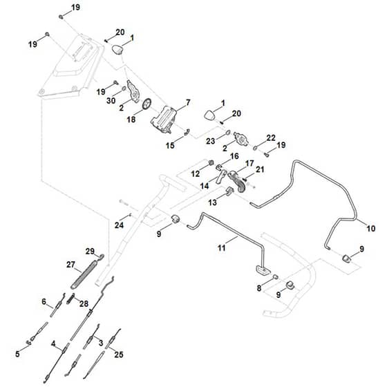 Stihl RM655.1 VS - Handle Upper Part - Parts Diagram