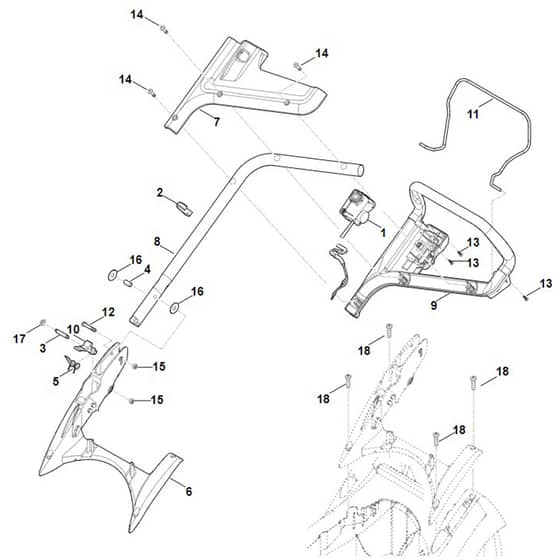 Stihl RMA239.1 C - Handle - Parts Diagram