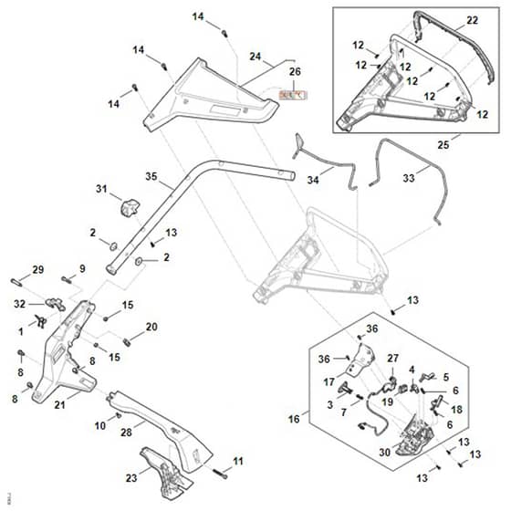 Stihl RMA248.3 T - Handle - Parts Diagram