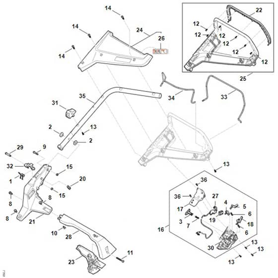 Stihl RMA253.3 T - Handle - Parts Diagram
