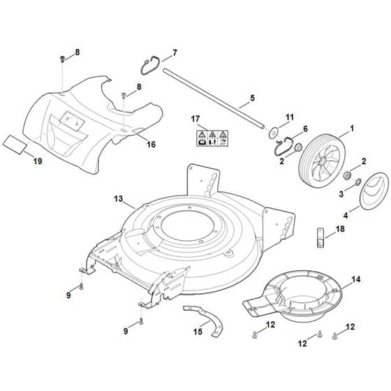 Stihl RMA2.1 RP - Housing, Rear Axle - Parts Diagram