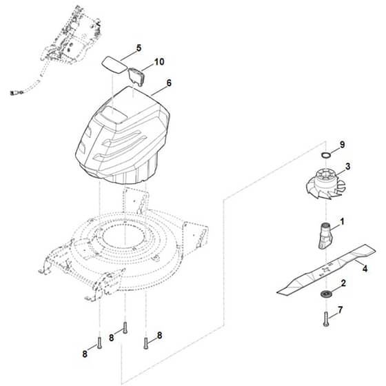 Stihl RMA2.2 RV - Engine, Blade - Parts Diagram