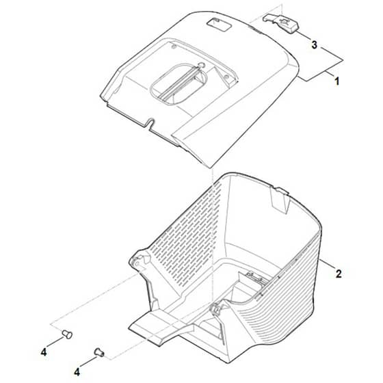 Stihl RMA443.3 V - Grass Catcher Bag - Parts Diagram