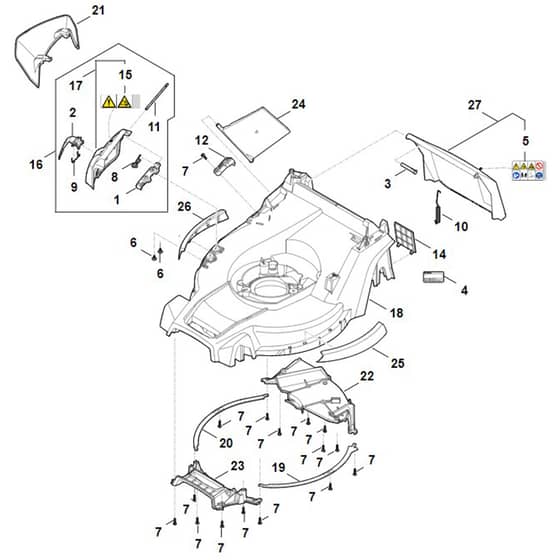 Stihl RMA443.3 V - Housing - Parts Diagram