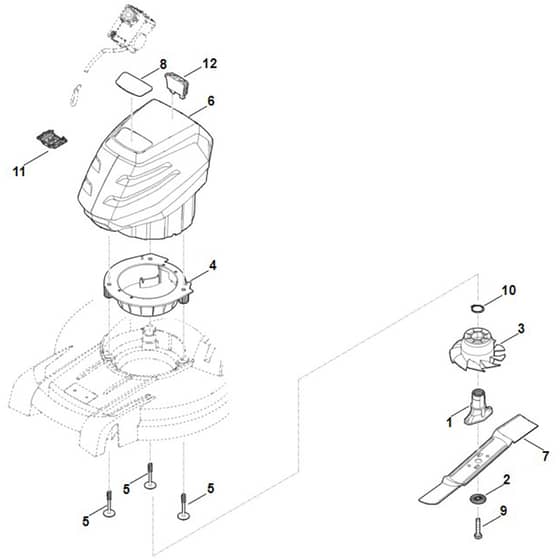 Stihl RMA448.1 PC - Engine, Blade - Parts Diagram