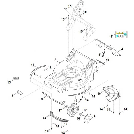 Stihl RMA448.2 VC - Housing, Front Axle - Parts Diagram