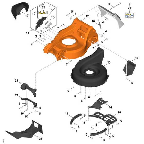 Stihl RMA756.0 V - Housing - Parts Diagram