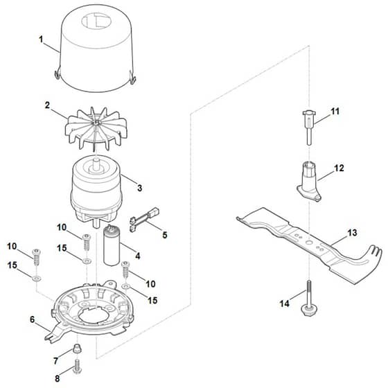 Stihl RME545.0 C - Engine, Blade - Parts Diagram