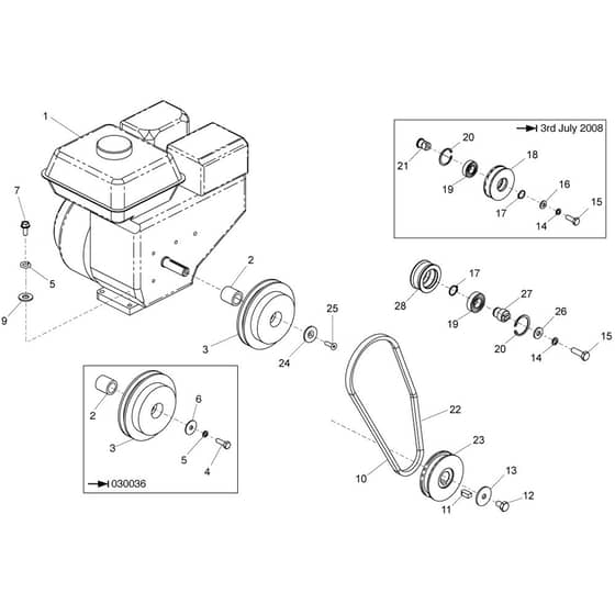 Belle RPC 30 - Engine & Drive Kit (Honda)