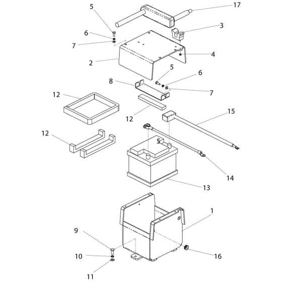 Belle RPC 55 - Battery Holder