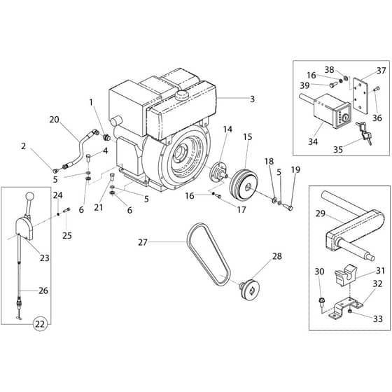 Belle RPC 55 - ENGINE & Drive Kit (Hatz)