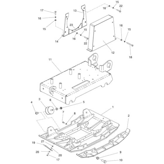 Belle RPC 60 - Baseplate Assembly - Hatz (From 11th June 2007, Up To 31st December 2008)