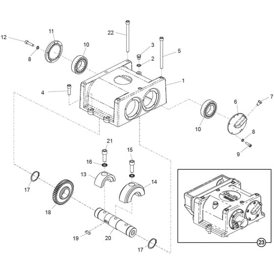 Belle RPC 60 - Gearbox Assembly (Driven)