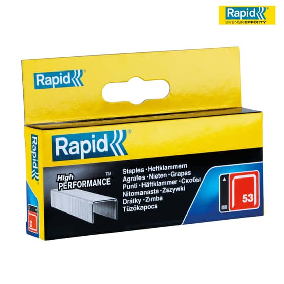 Rapid 53/10B 10mm Galvanised Staples Box 2500 - 11858825