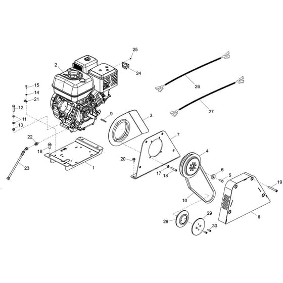 Belle RPX 59 - Petrol Engine & Drive Kit