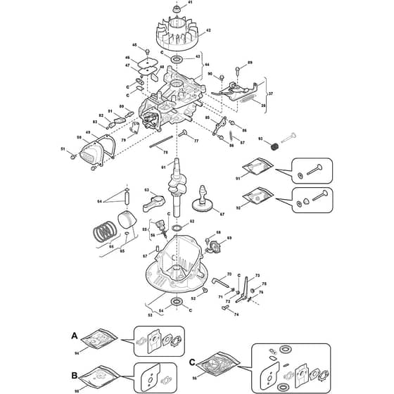 RS100 Blue OHV - 2011-2013 - 118550732/0_100001RS100 BLUE O - Stiga Engine Engine 02 Diagram