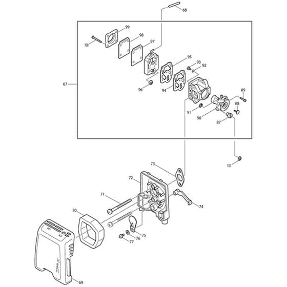 Makita RST250 - String Trimmer - Power Tool 03 Diagram
