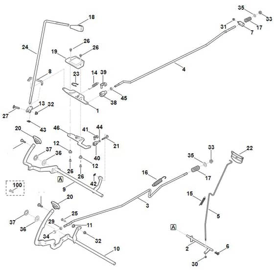 Stihl RT4082.0 - Brake And Gearbox Control - Parts Diagram