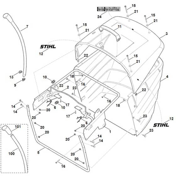 Stihl RT4082.0 - Grass Catcher Bag - Parts Diagram