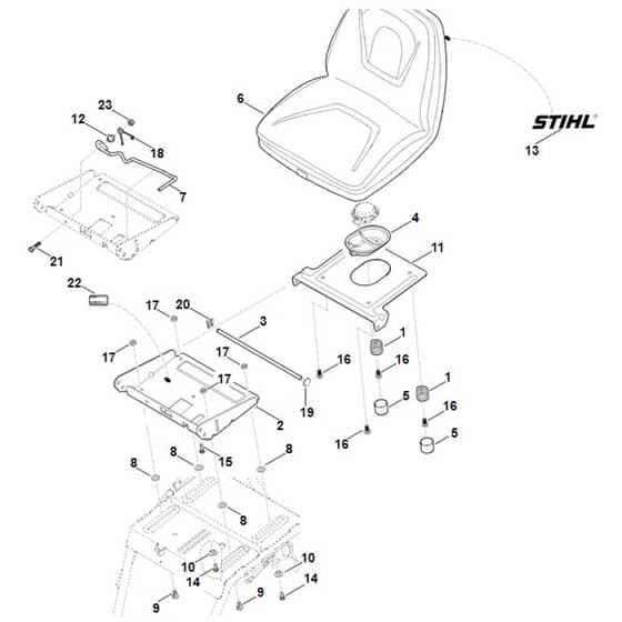 Stihl RT4082.0 - Seat - Parts Diagram