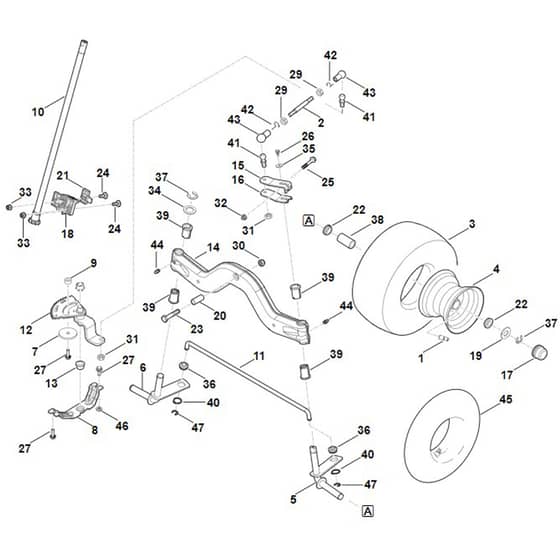 Stihl RT4082.0 - Steering, Front Wheel - Parts Diagram
