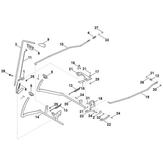 Stihl RT5097.1Z - Brake, Parking Brake, Control Lever - Parts Diagram