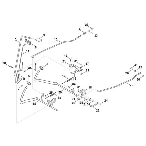 Stihl RT5112.0 Z - Brake, Parking Brake, Control Lever - Parts Diagram