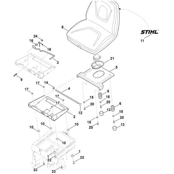 Stihl RT5112.0 Z - Seat - Parts Diagram